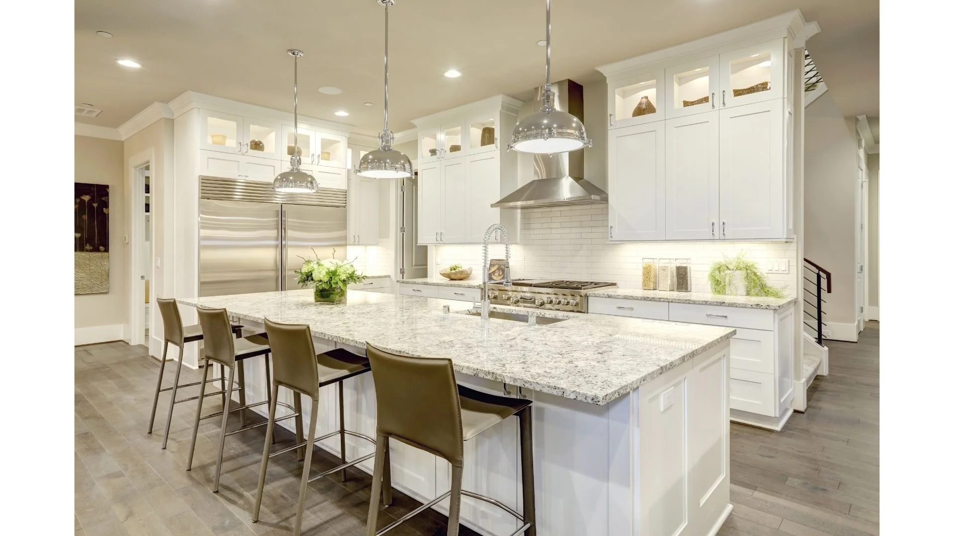 A full kitchen remodel featuring custom cabinetry, quartz countertops, and updated lighting by Legacy Kitchen in Roanoke, VA