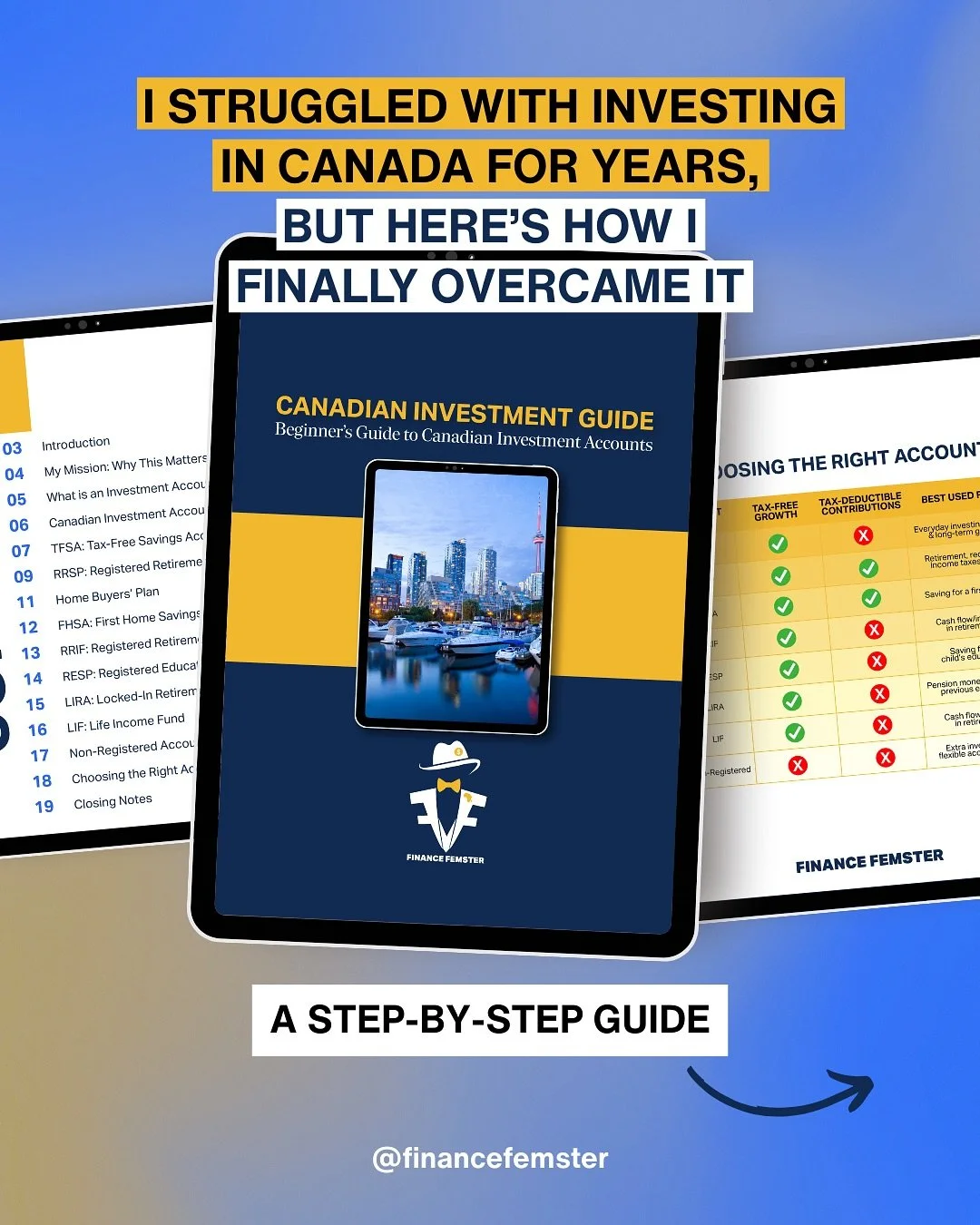 Most Canadians never get taught how investment accounts actually work… and without guidance, it’s easy to make costly mistakes.
TFSA, RRSP, LIRA… it all sounds like alphabet soup 🫤
That’s exactly why I created this Guide