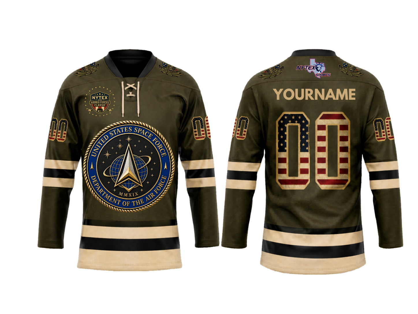 Space Force NYTEX DFW Armed Forces Hockey Jersey