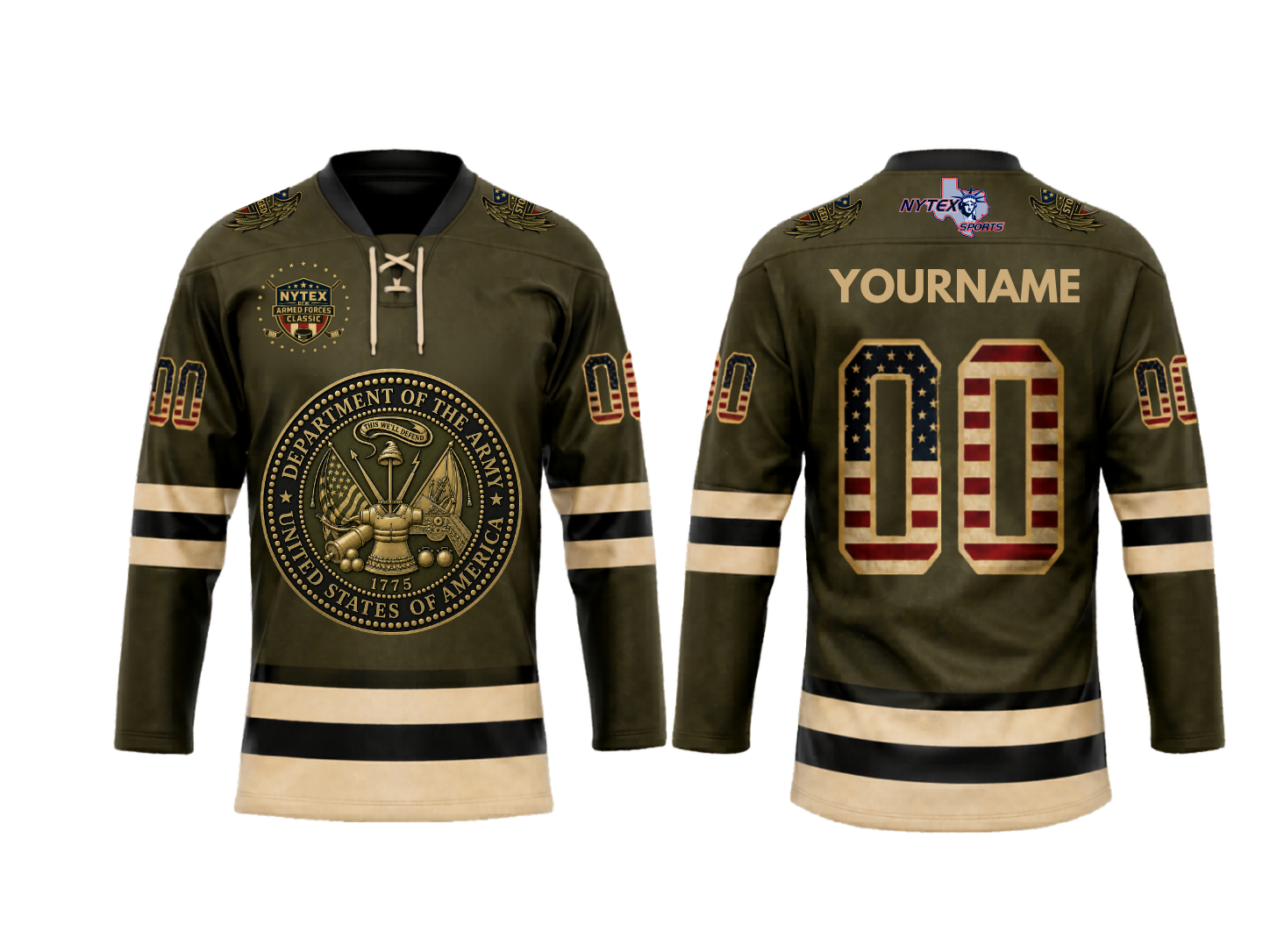 Army NYTEX DFW Armed Forces Hockey Jersey