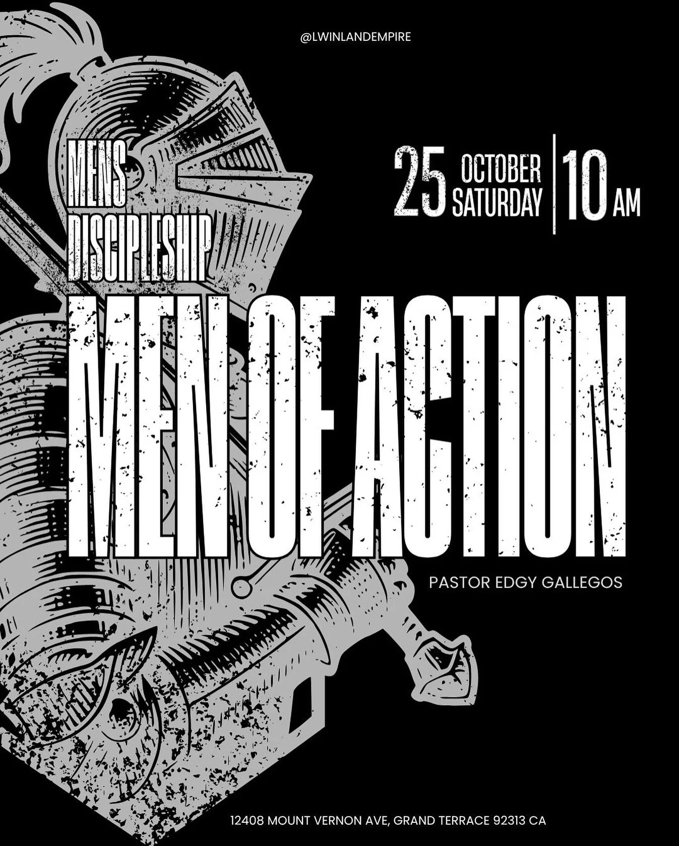 Men’s Discipleship this Saturday! (10AM) be Men of Action come hear a Word from God and be the man God called you to be! ⚔️