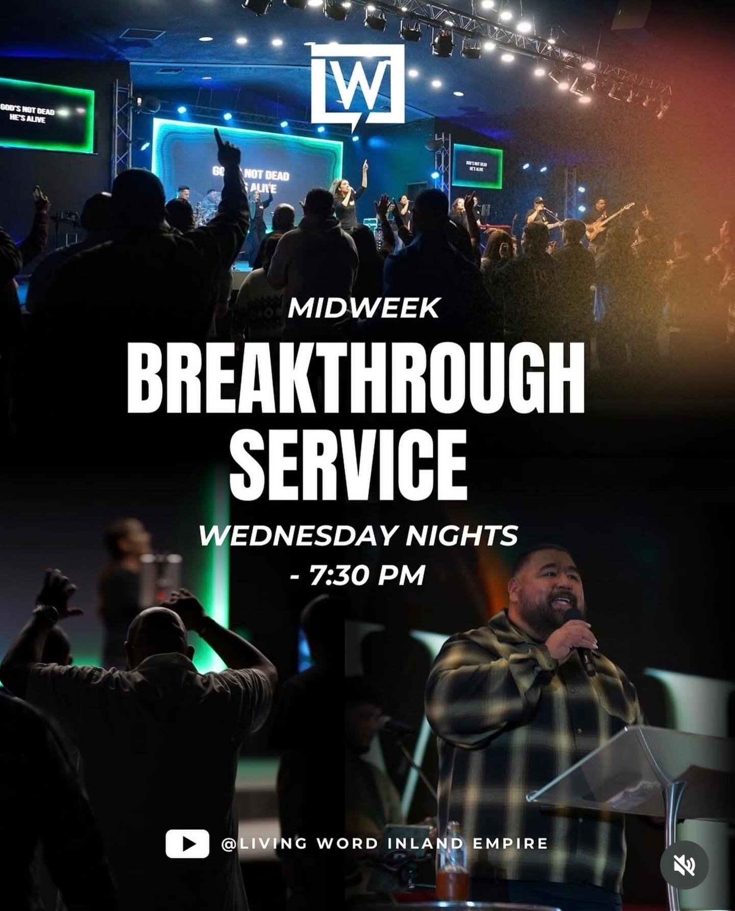 Let&rsquo;s get excited for our Midweek Breakthrough Service! We&rsquo;d like to invite you Join Us!
Bring your friends, your family, and anyone in need of hope. Let&rsquo;s gather together and experience the love of Jesus. Prayer @6:30pm ✝️