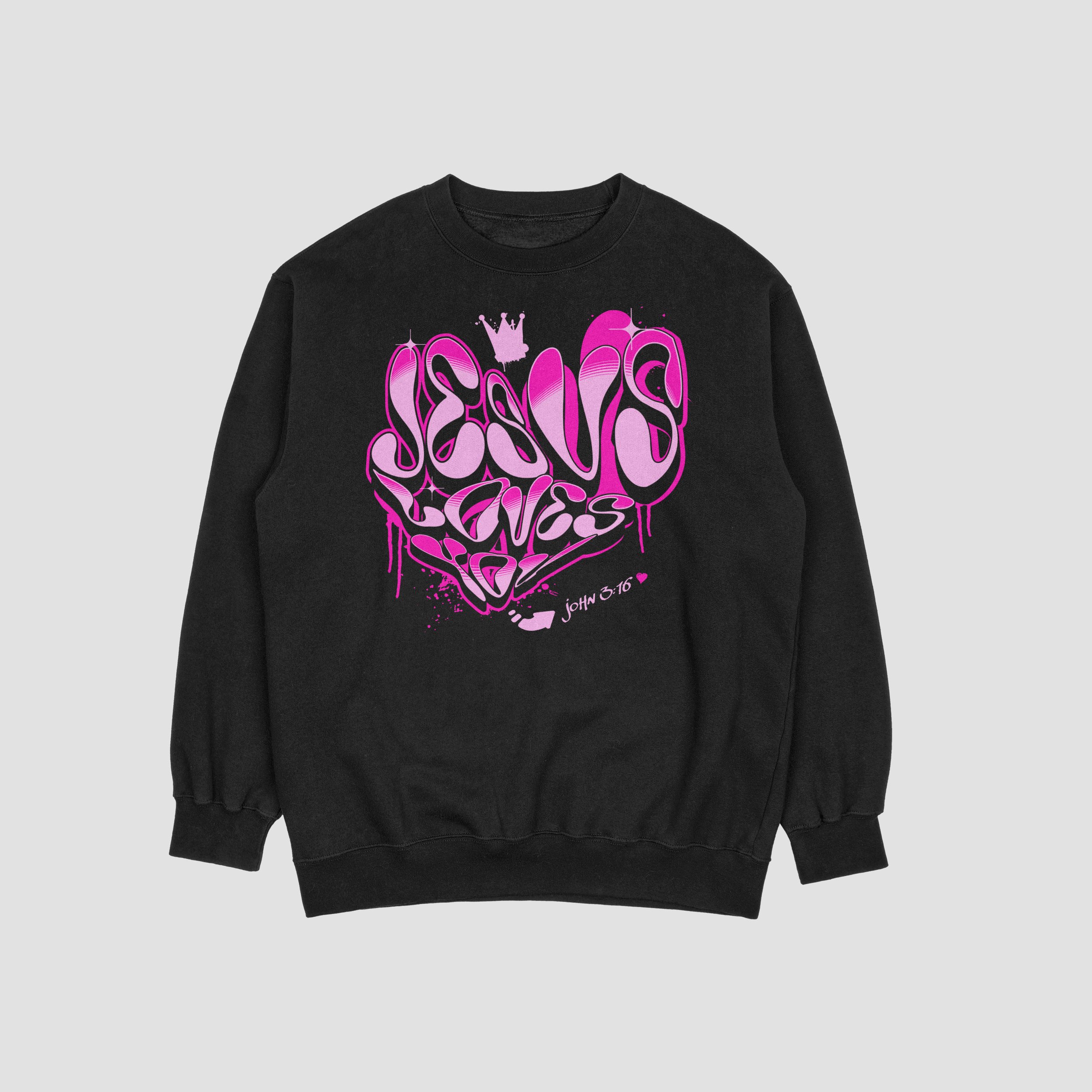 "JESUS LOVES YOU" CREW NECK