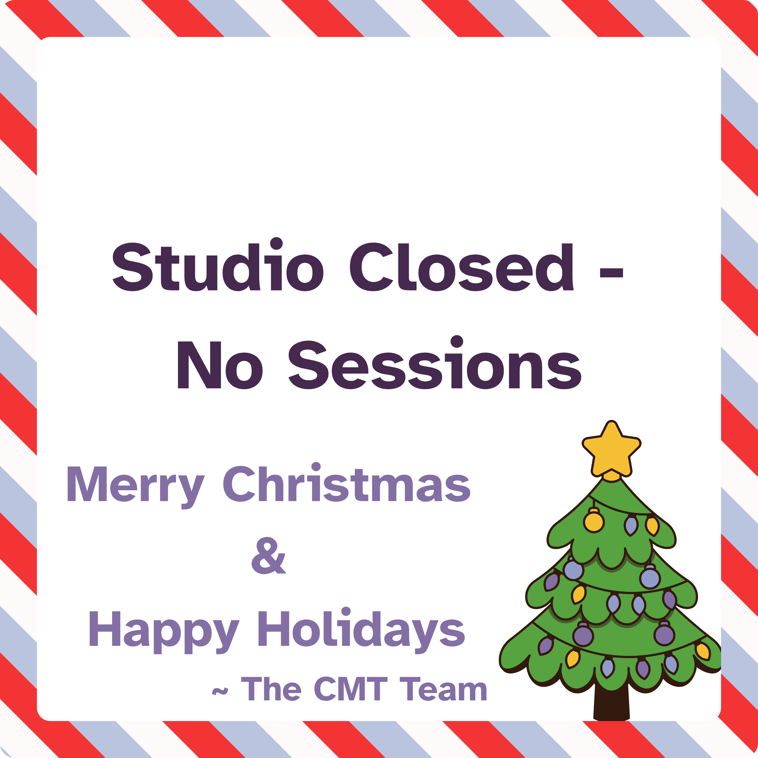 Christmas Day - Studio Closed