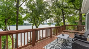 Deck with lake view