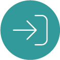 Arrow pointing right inside a circle