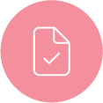 Checkmark icon on a document or paper