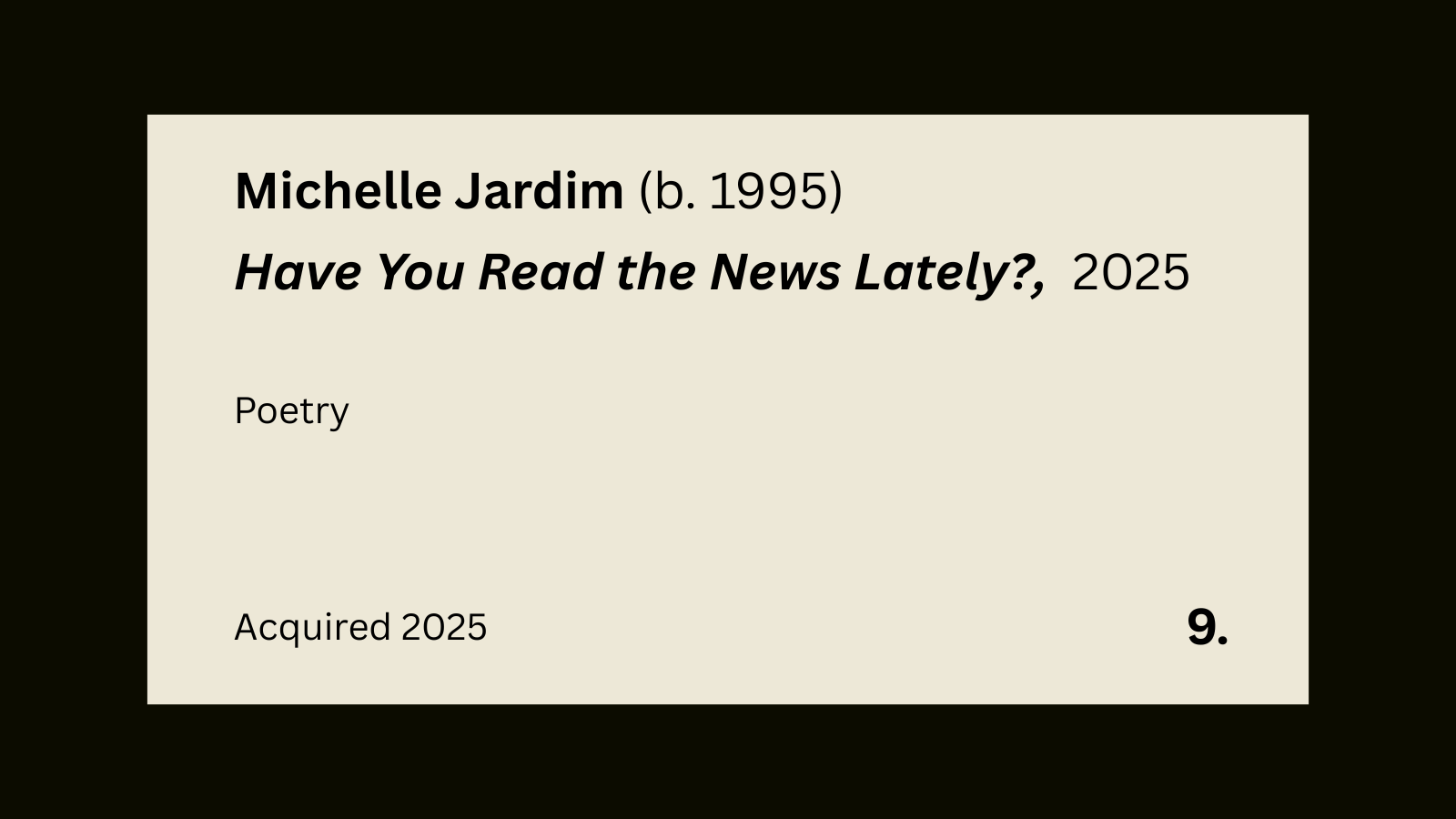 9. Have You Read the News Lately?