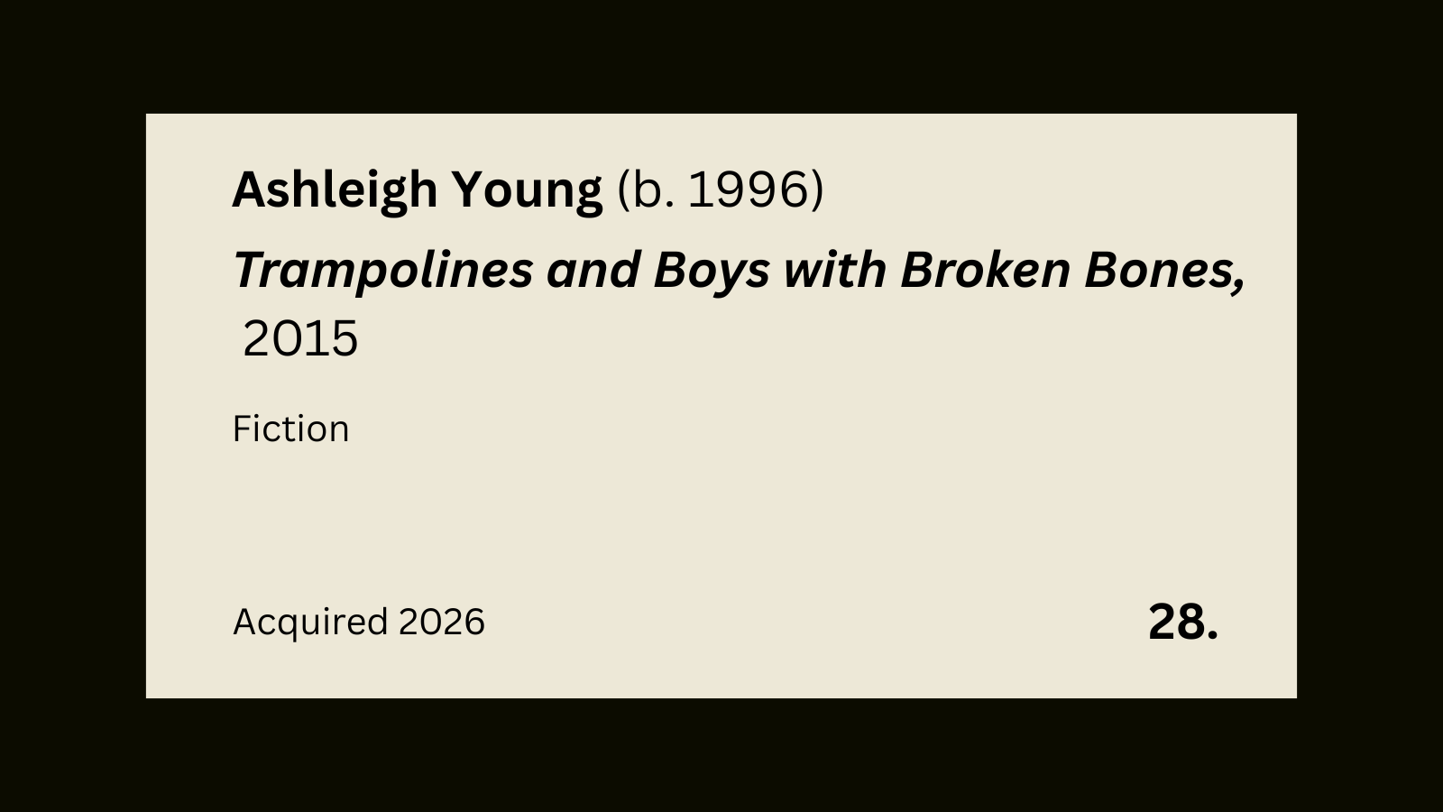 28. Trampolines and Boys with Broken Bones