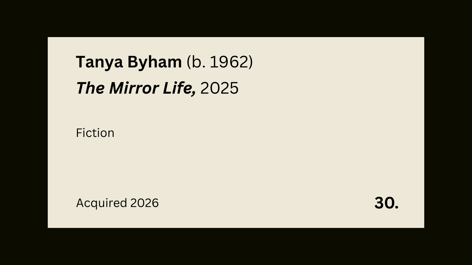 30. The Mirror Life