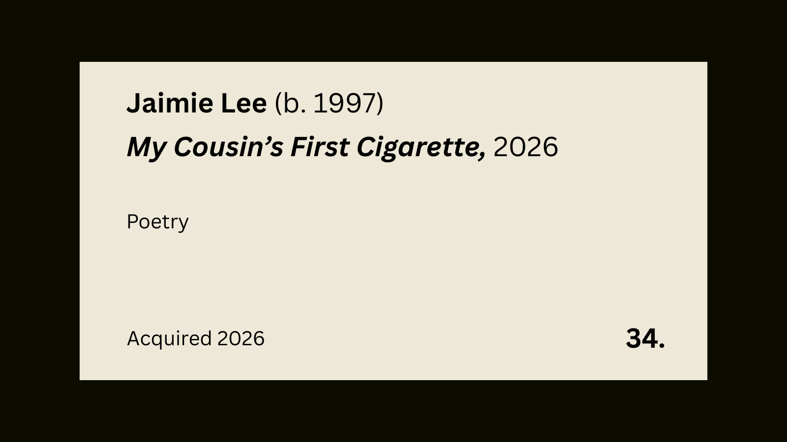 34. My Cousin’s First Cigarette