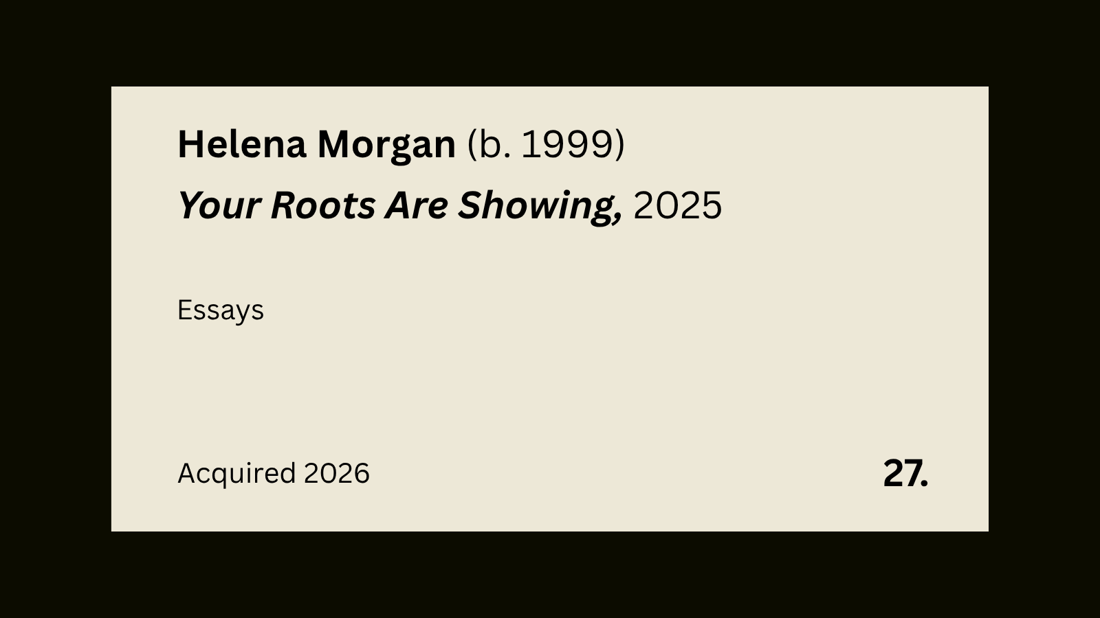 27. Your Roots Are Showing