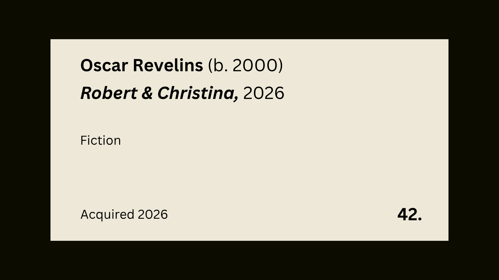 42. Robert &amp; Christina