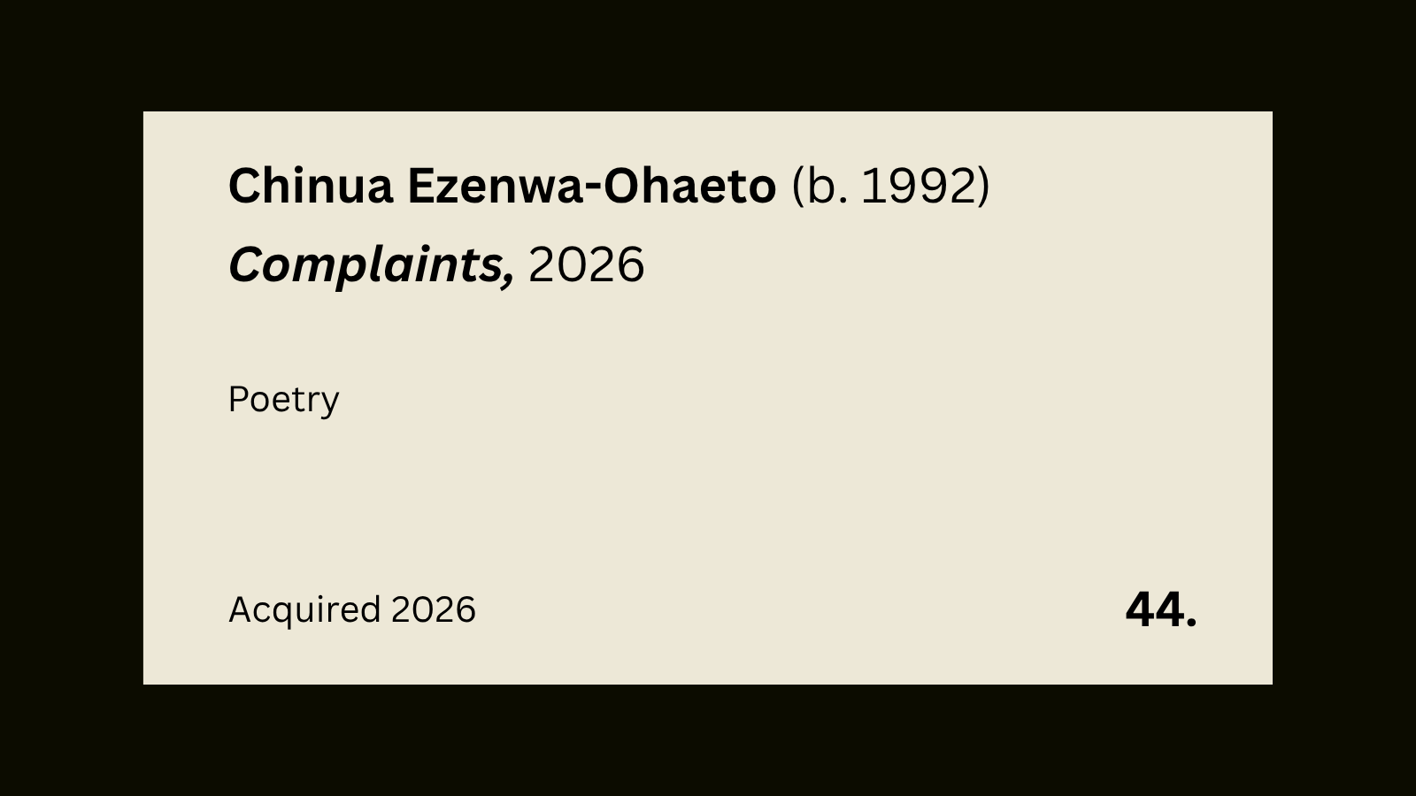 44. Complaints