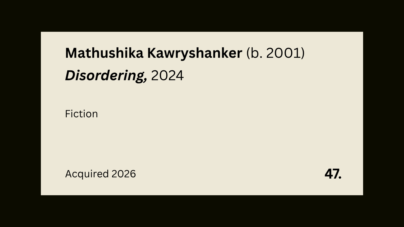 47. Disordering