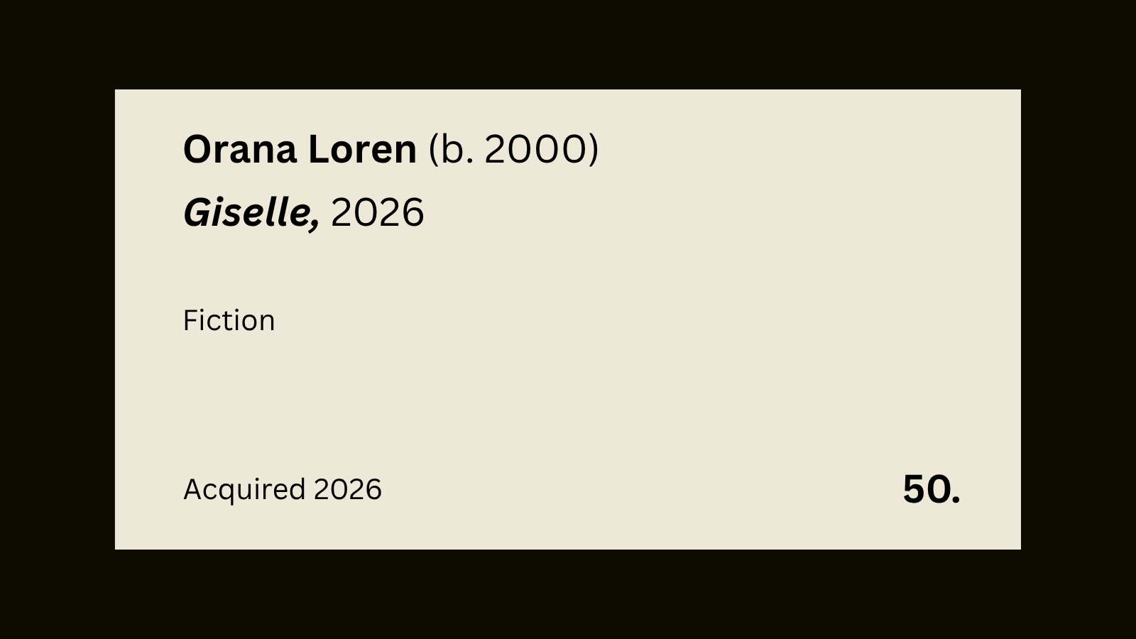 50. Giselle