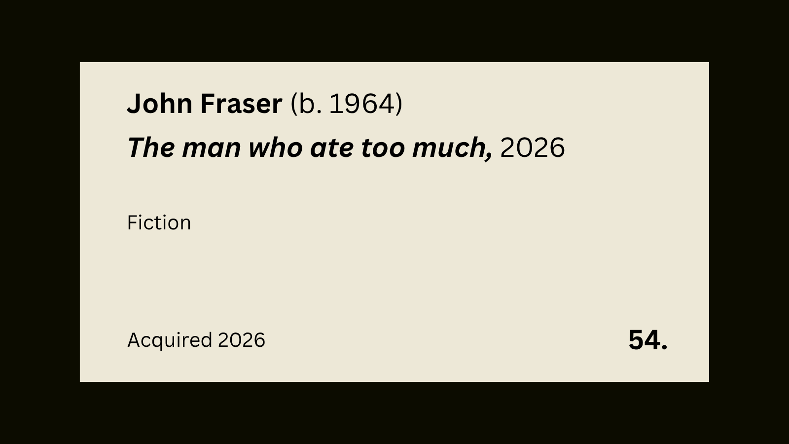 54. The man who ate too much