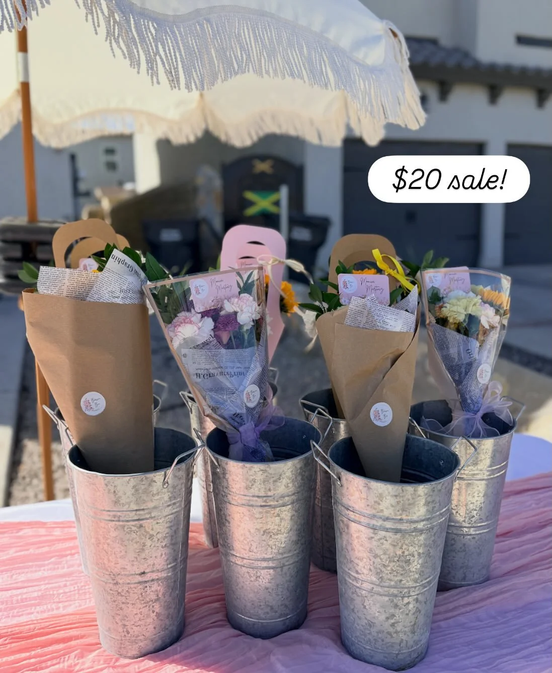 We had some flowers left over and made 8 gorgeous bouquets 💐 &mdash; we&rsquo;d hate for them to go to waste!

✨ The first person to stop by and mention this post gets one FREE!
✨ The rest are first come, first serve &mdash; while supplies last! $20