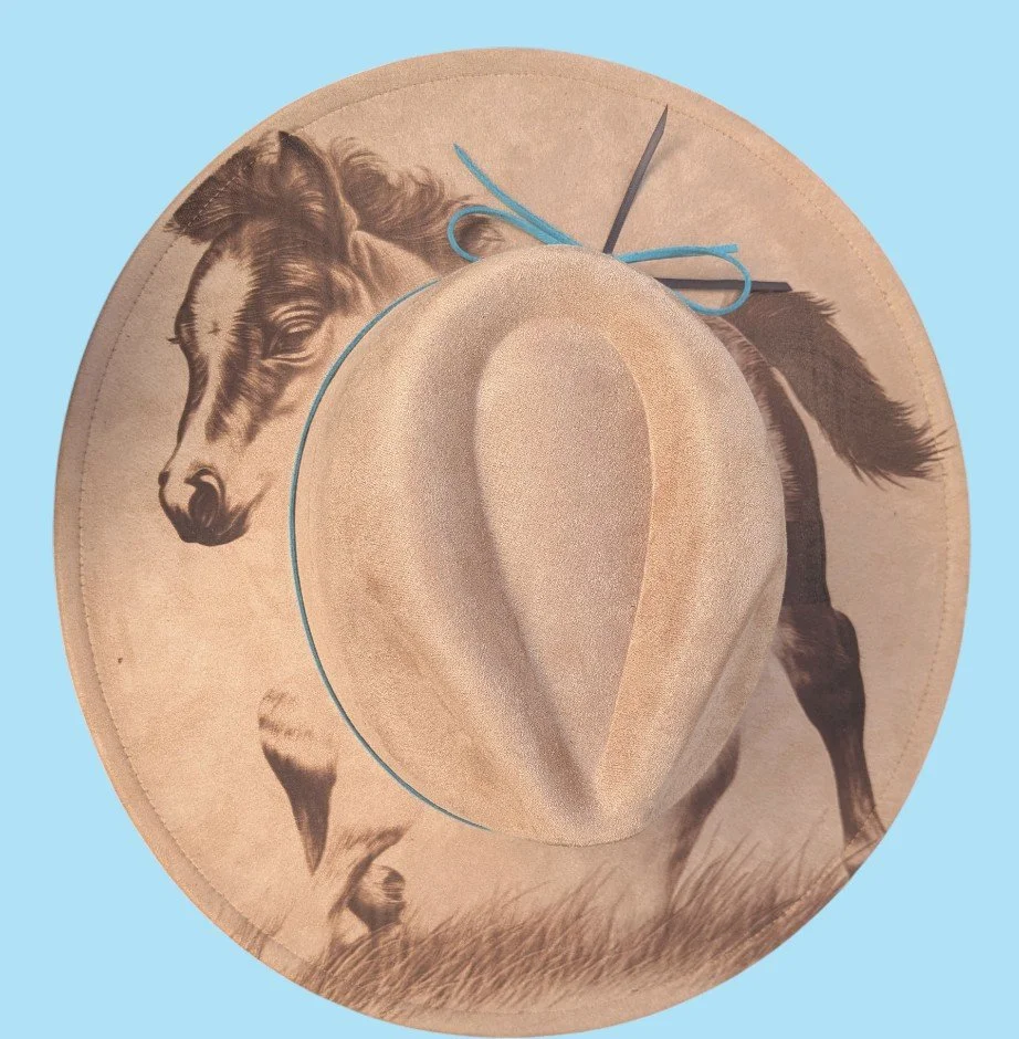 Foal Burnt Art Hat
