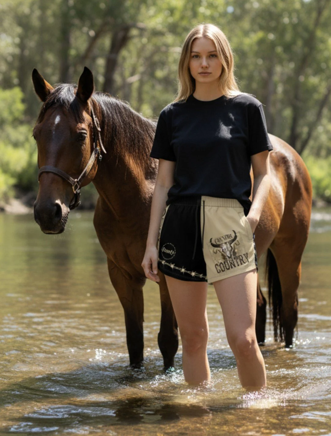 country Shorts with horse.png