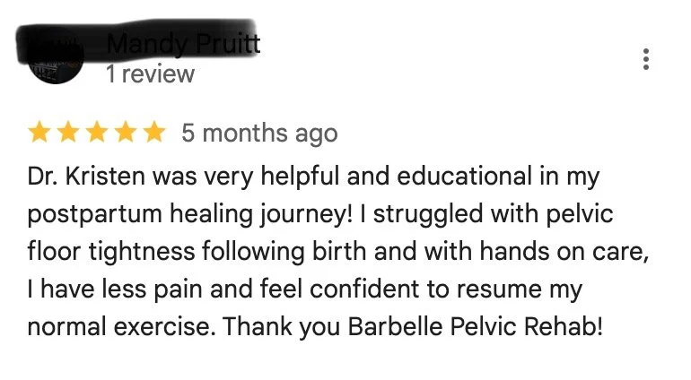 Barbelle Pelvic Rehab, best pelvic floor physical therapy, Canton Georgia, Woodstock Georgia, Holly Springs GA