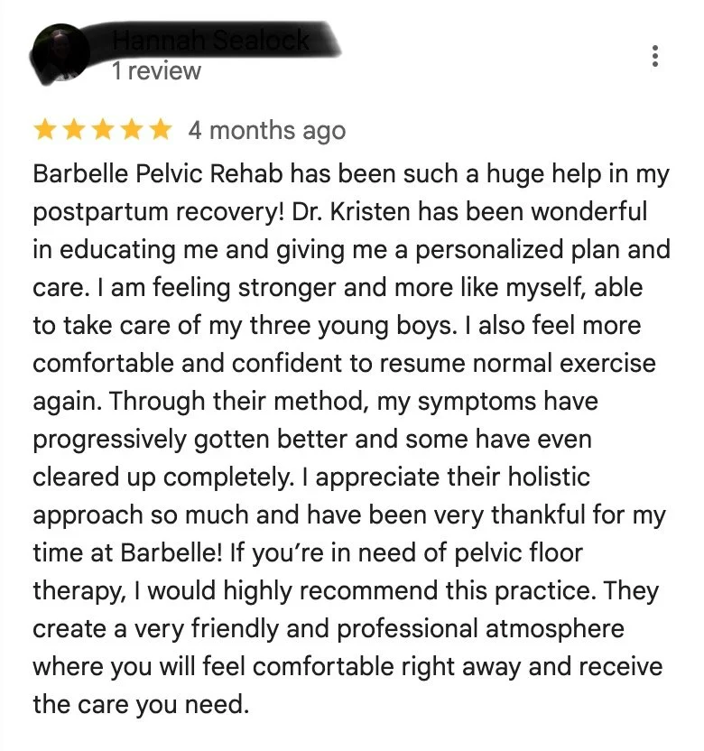 Barbelle Pelvic Rehab, best pelvic floor physical therapy, Canton Georgia, Woodstock Georgia, Holly Springs GA