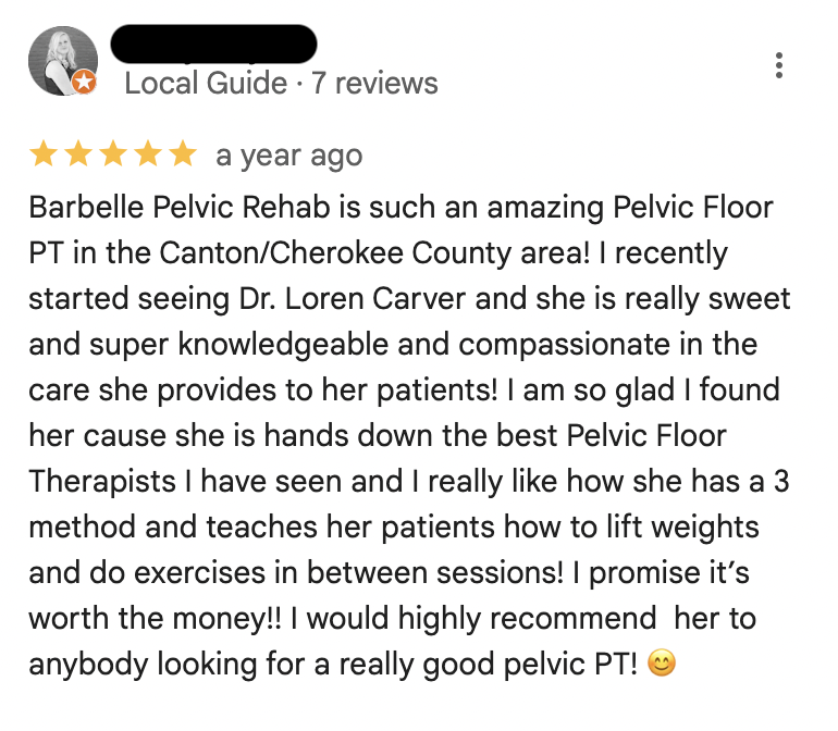 Best Pelvic floor physical therapy near me, canton Georgia pelvic floor PT, Woodstock GA
