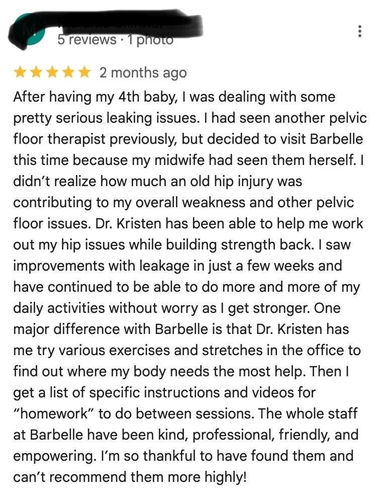 Barbelle Pelvic Rehab, best pelvic floor physical therapy, Canton Georgia, Woodstock Georgia, Holly Springs GA