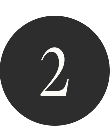 Black circle with white number 2 in the center