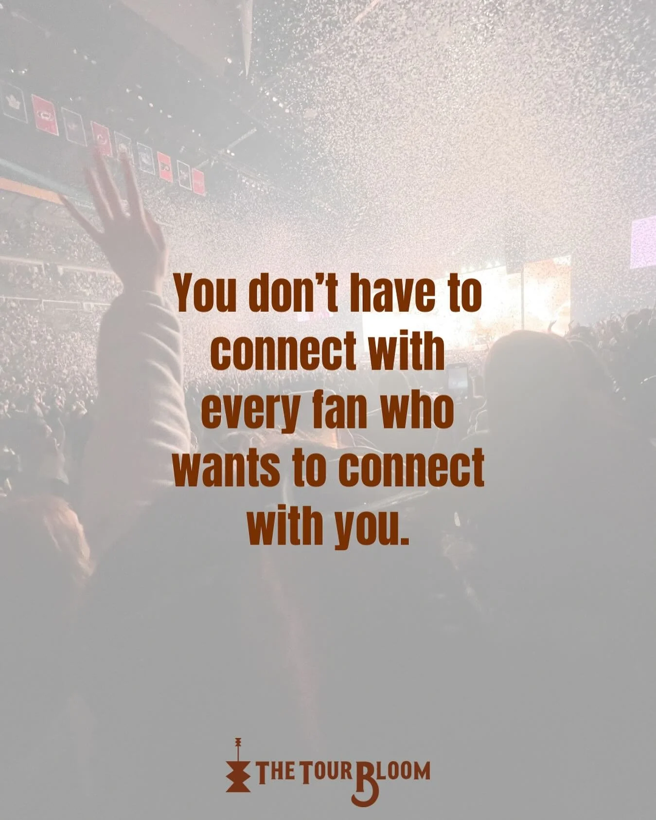 Remember the oxygen mask on the plane thing? Knowing your limits with fans is pretty much the same thing 😜 Protecting your energy is the only sustainable way you can keep showing up for the shows. Setting protective boundaries is the way you look ou