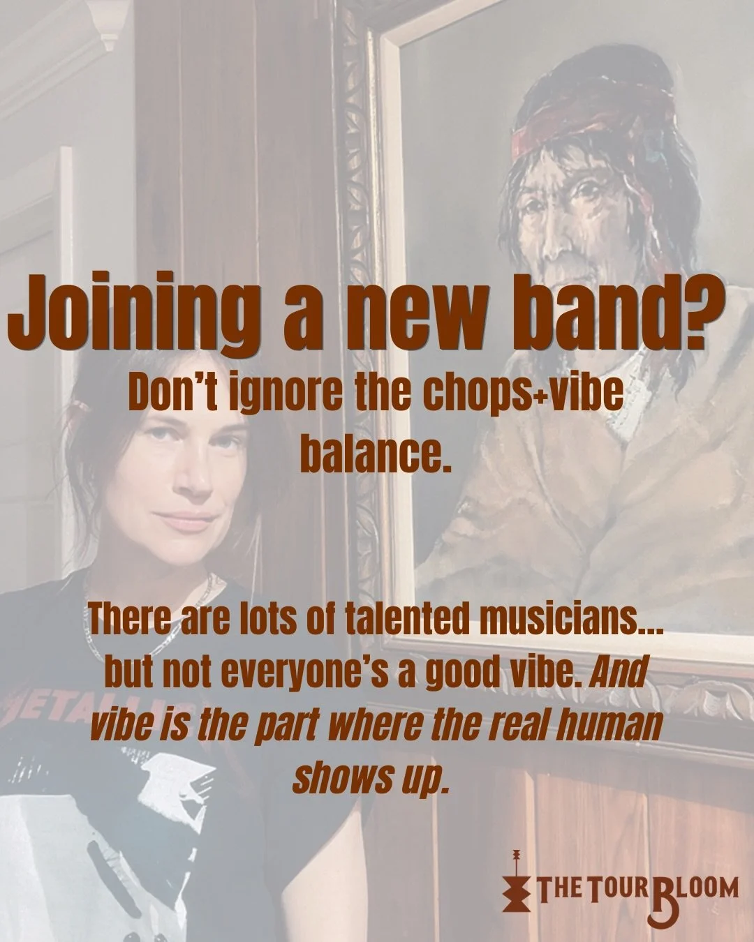 The chops-vibe balance is really about being a great human&hellip; which always takes priority over being a great artist ✨

#thetourbloom #touringmusician #lifeontheroad