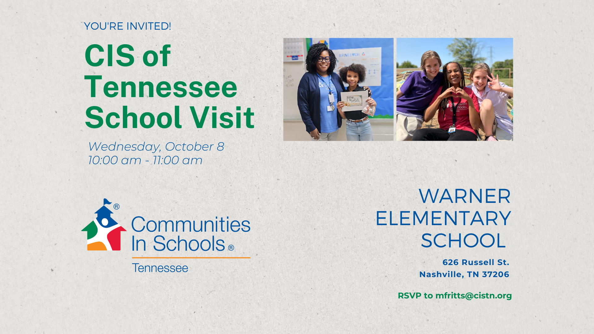 Nashville School Visit - Warner Elementary