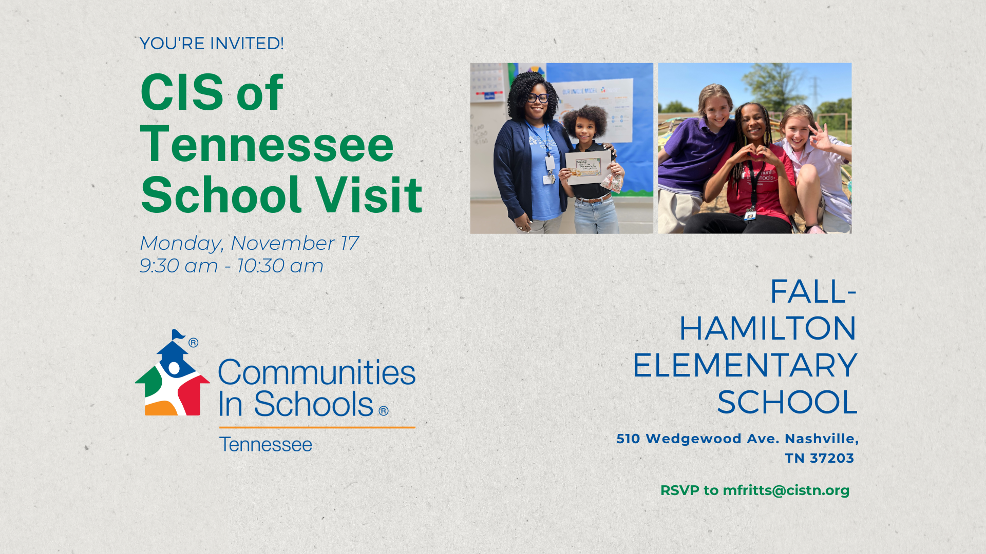 Nashville School Visit - Fall Hamilton Elementary