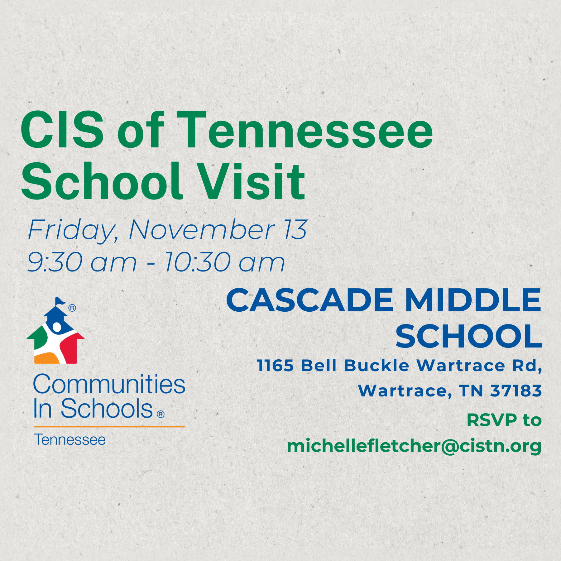Cascade Middle School Visit