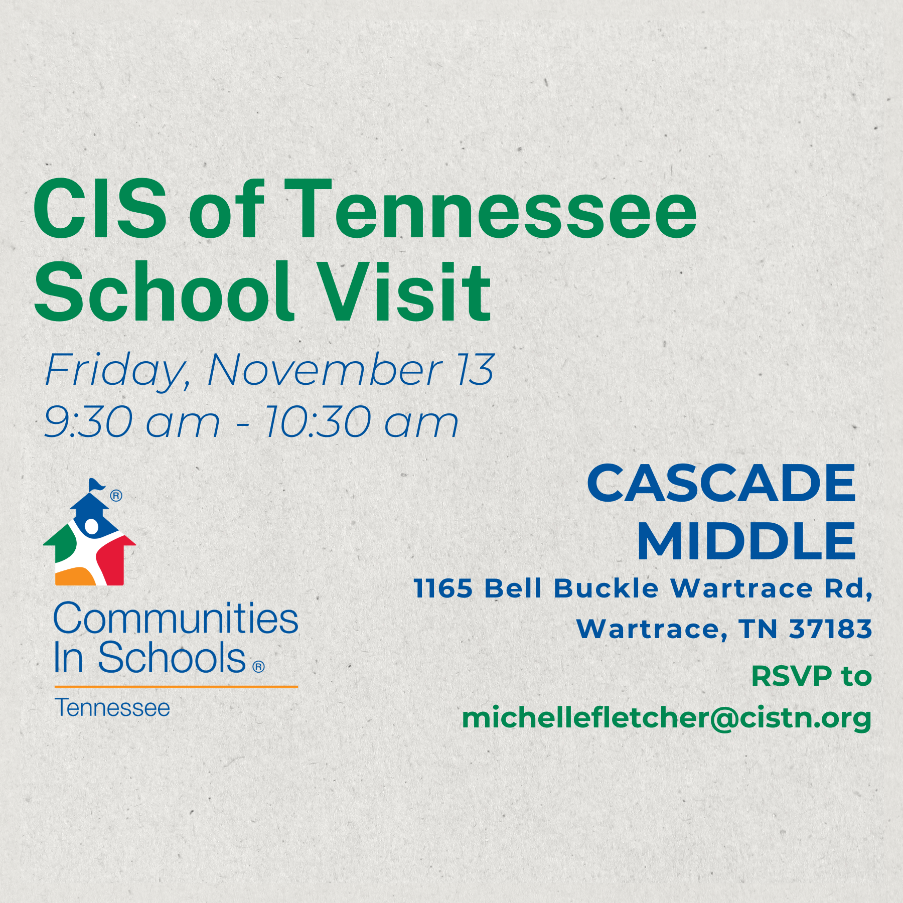 Cascade Middle School Visit