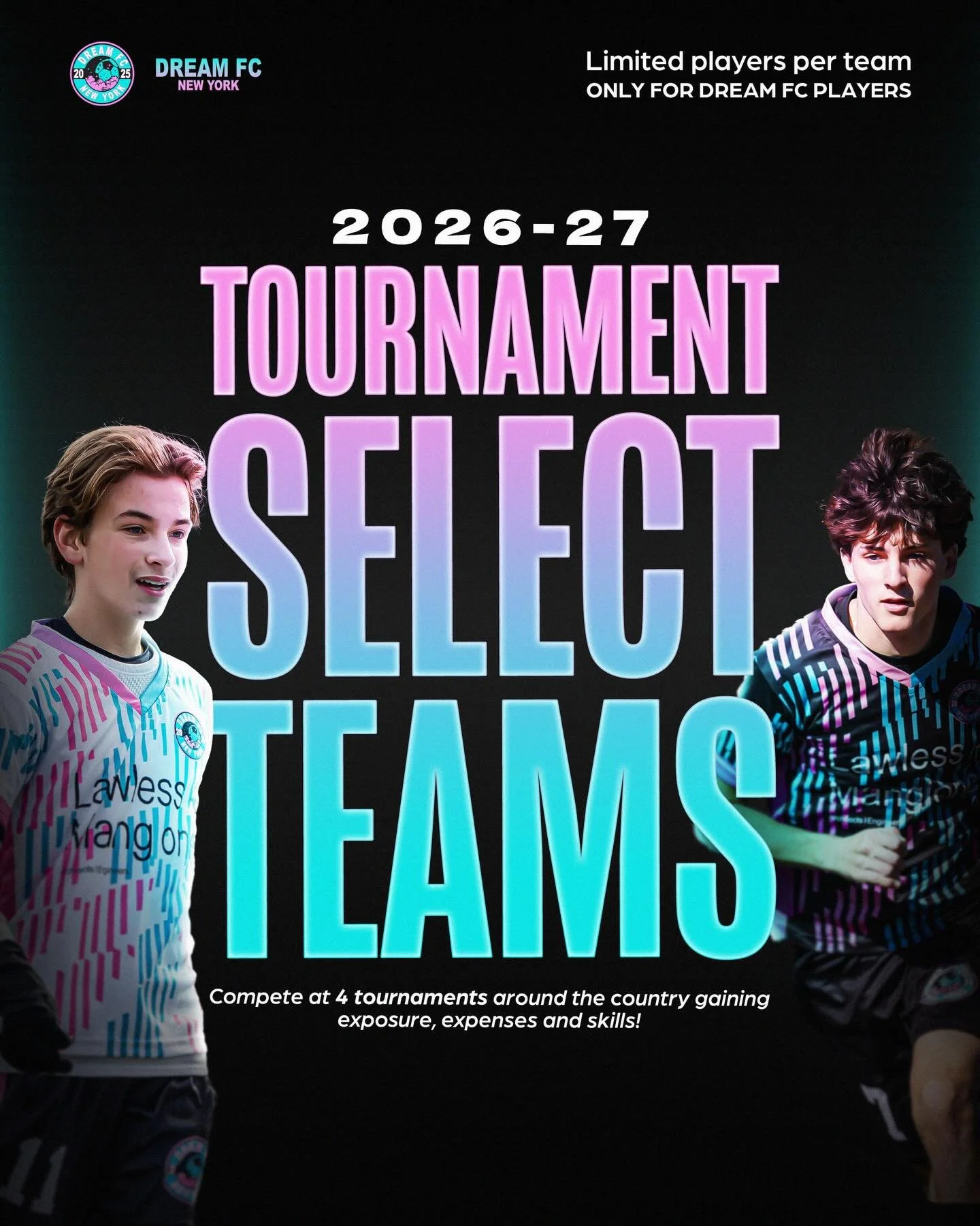 🖤⚽️ 2026&ndash;27 DREAM FC TOURNAMENT SELECT &ndash; BLACK TEAMS ⚽️🖤
.
We&rsquo;re officially launching our NEW BLACK TEAMS &mdash; our highest-level Tournament Select squads built for players ready to compete on the biggest stages.
Think of it lik