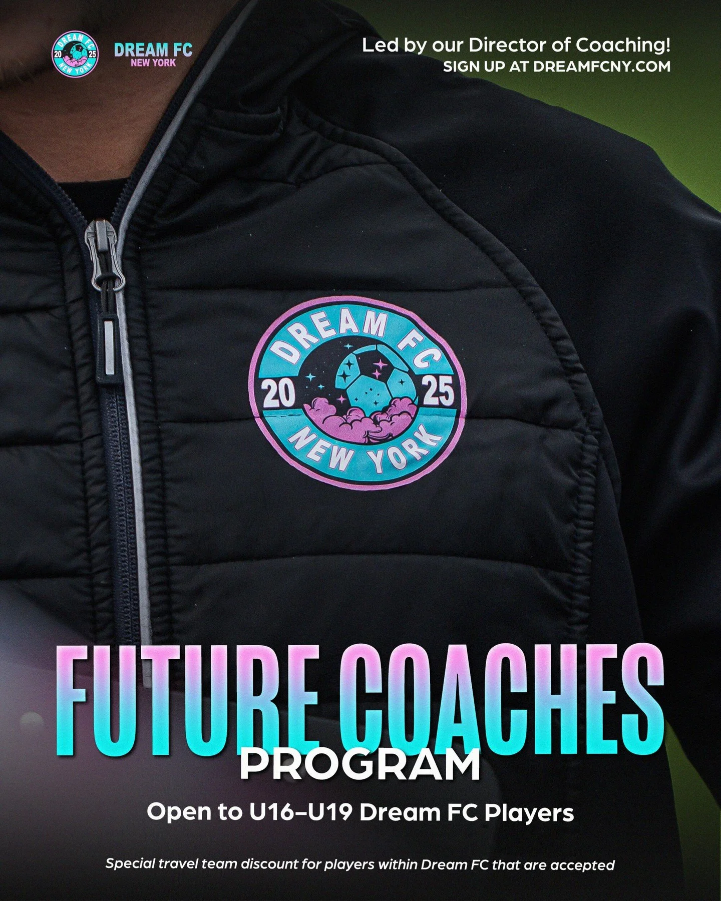 Dream FC Players Only ⚽
.
Our Future Coaches Program is back &mdash; open exclusively to U16&ndash;U19 Dream FC athletes who want to grow as leaders, mentors, and future coaches within our club. This is your chance to give back, learn the game on a d