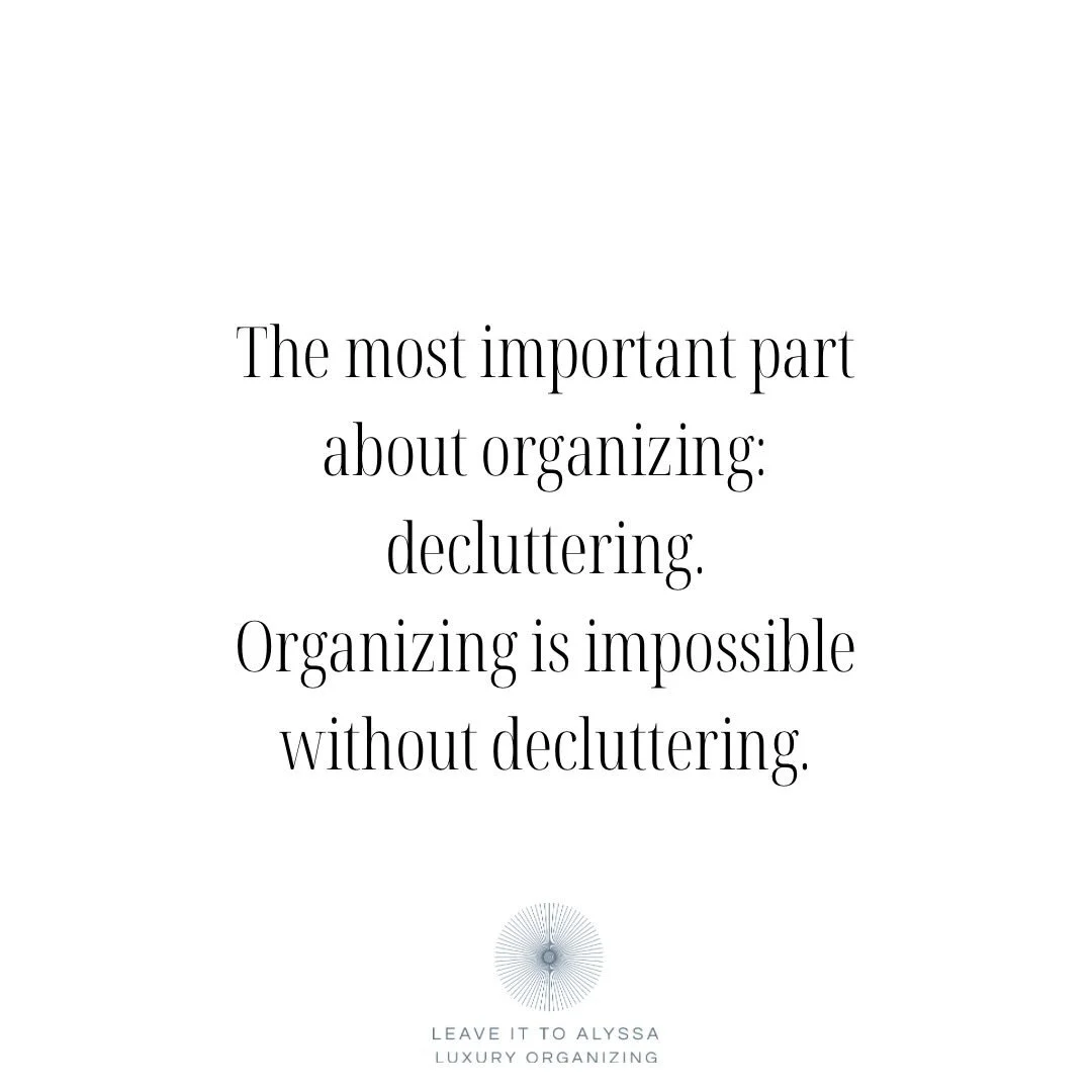 Before the baskets, matching hangers, and pretty labels comes the true magic: decluttering✨
You cannot organize what you don&rsquo;t need, and it&rsquo;s nearly impossible to stay organized when there&rsquo;s too much stuff competing for space. Start