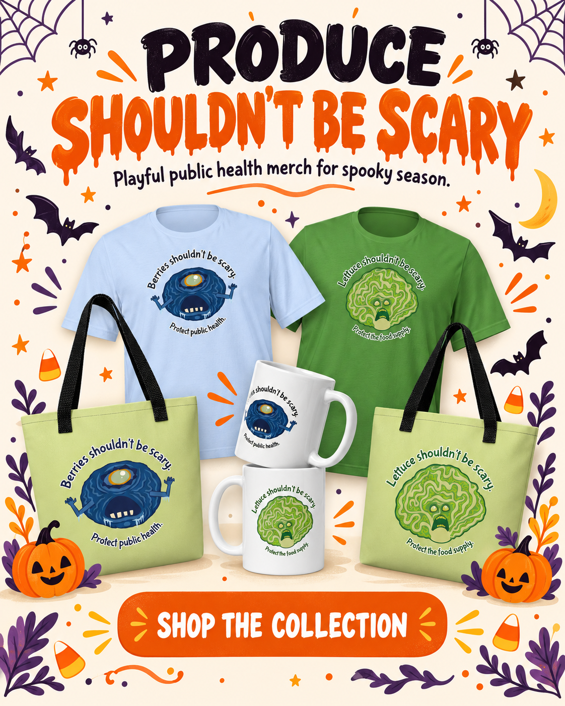 Produce shouldn't be scary merch poster