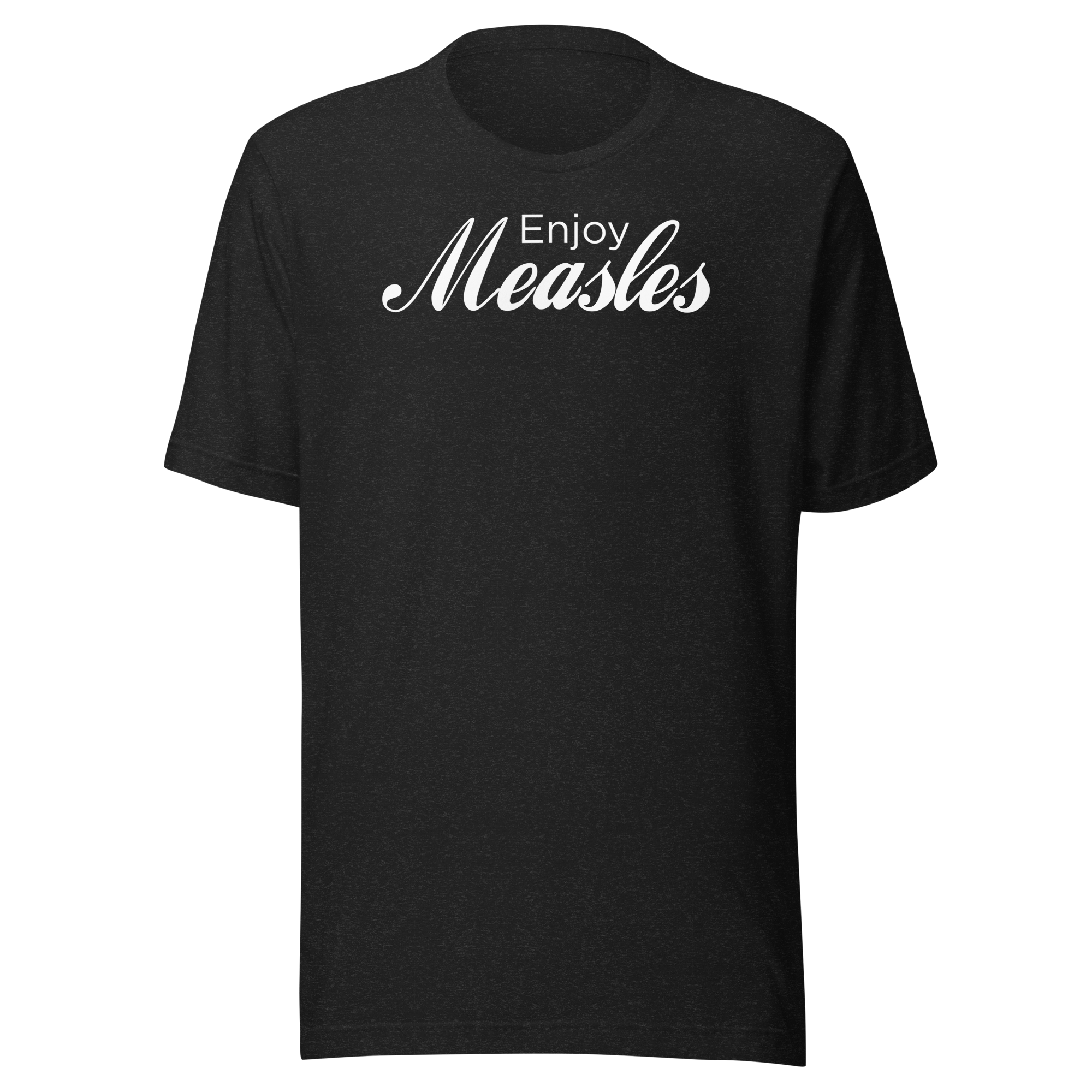 Enjoy Measles Tee, Heather Black