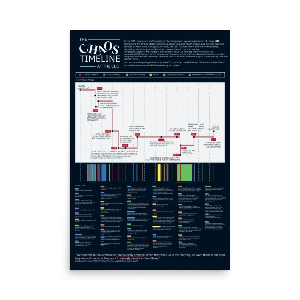 Chaos Timeline Poster (2 Sizes) — Fired But Fighting