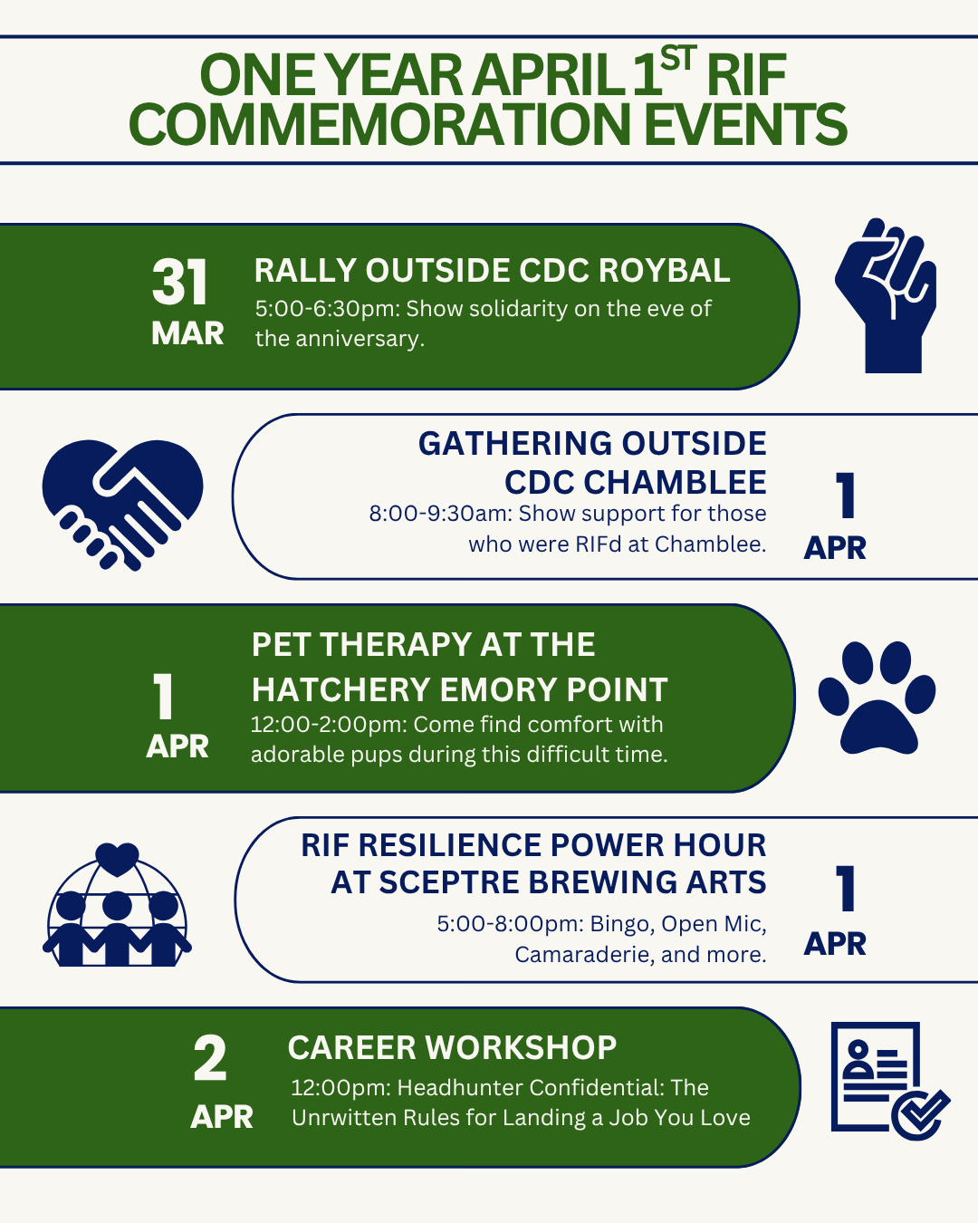 flyer with april 1 rif commemoration events