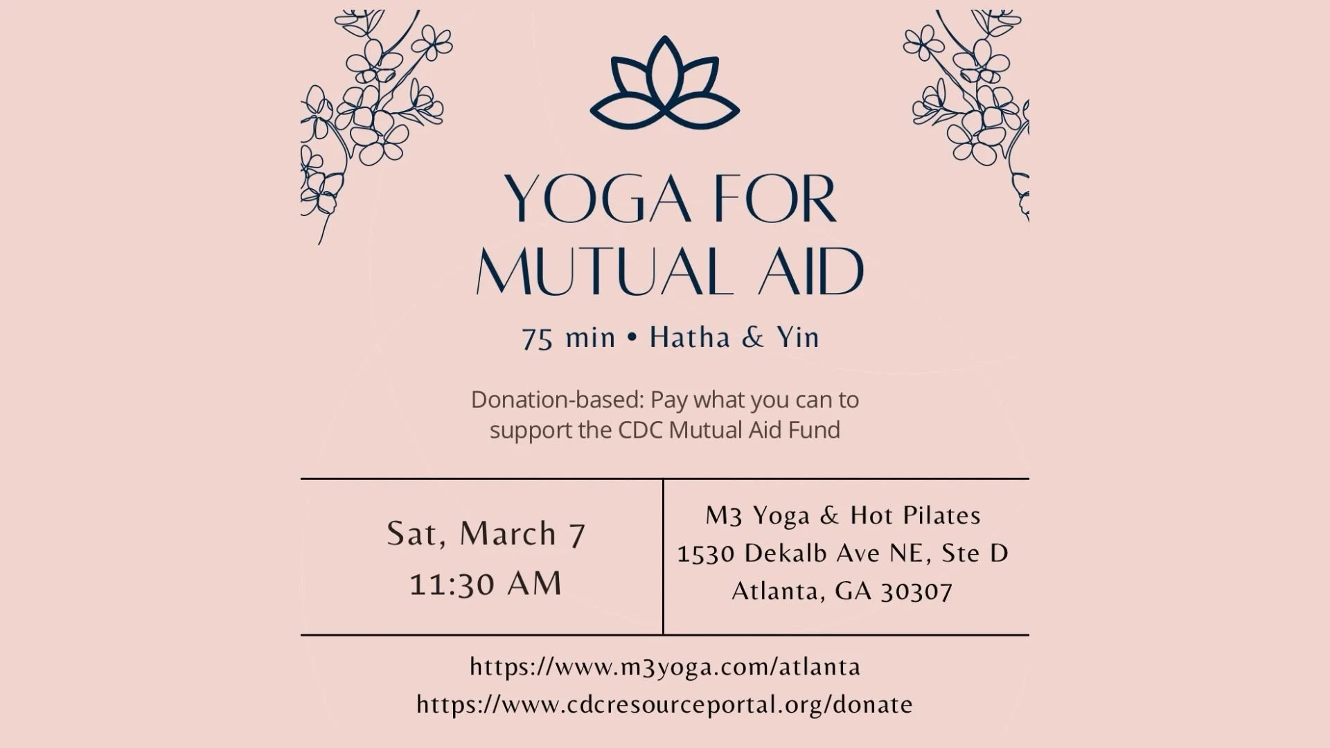 Yoga for Mutual Aid. 75 min. Hatha and Yin.
