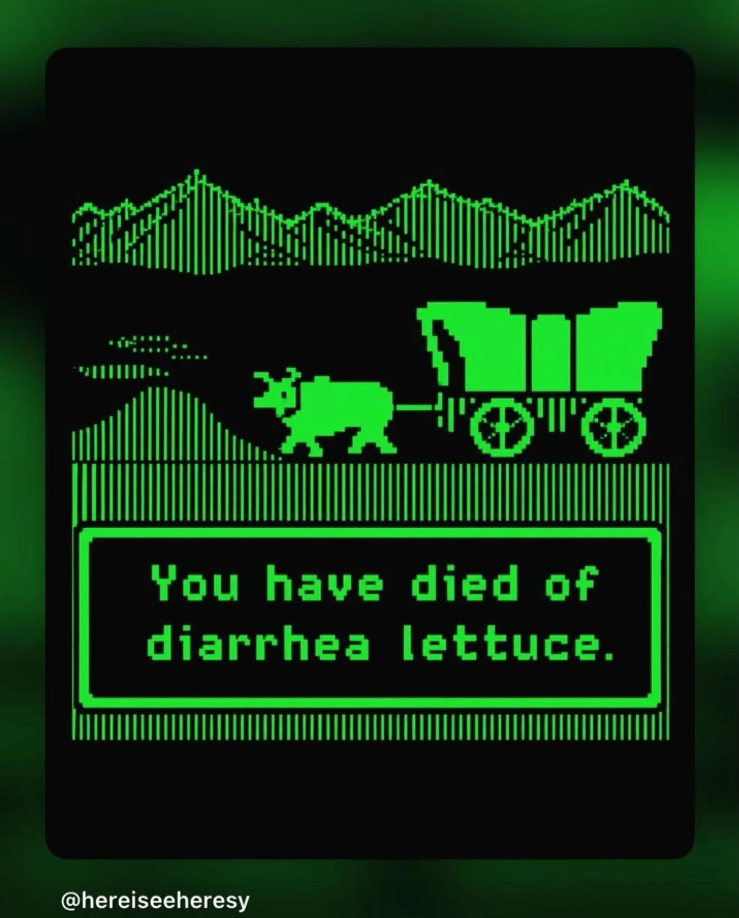 you have died of diarrhea lettuce