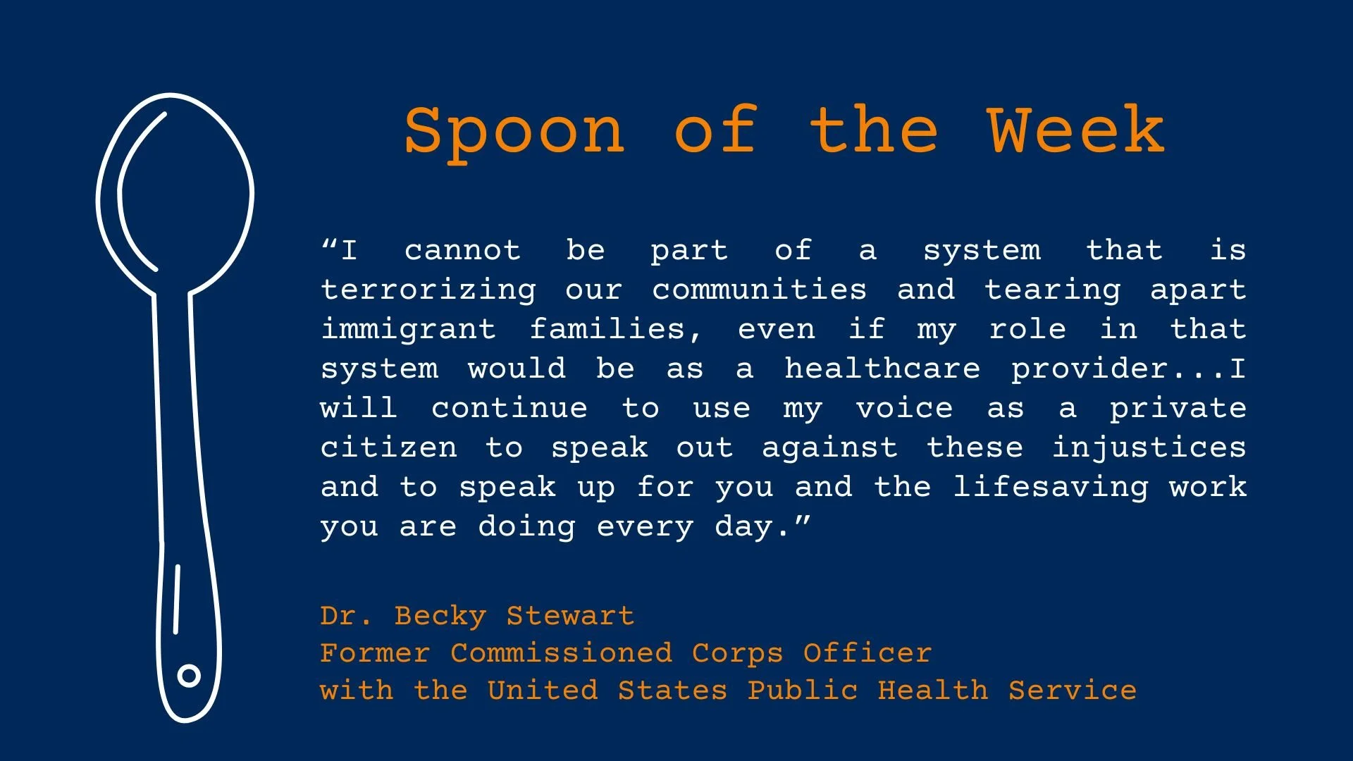 Spoon of the week: Becky Stewart