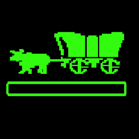 Ox pulling a wagon in the style of the game, Oregon Trail, that says “You have listened to RFK JR.”