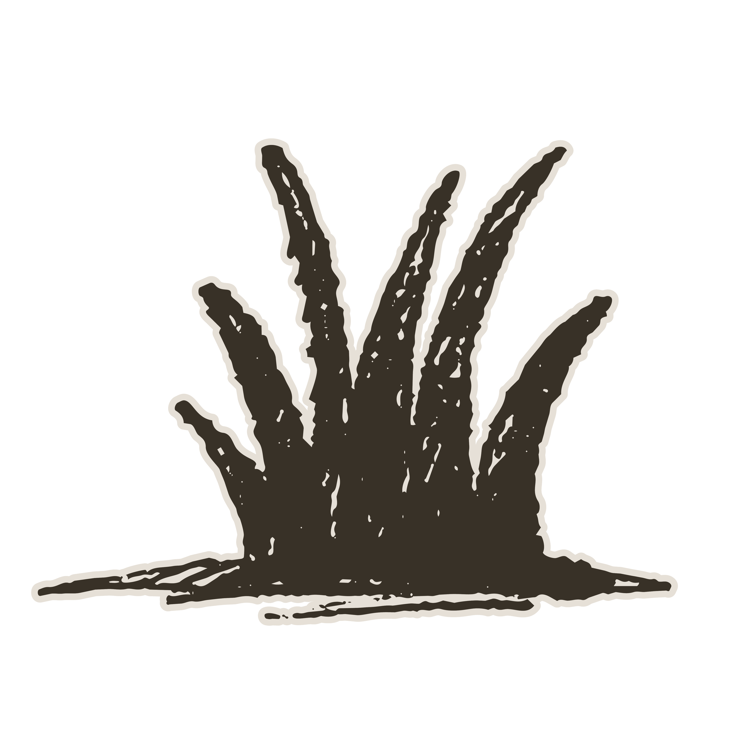 A hand drawing of grass.