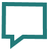 A digital illustration of a chat or speech bubble icon in black on a transparent background.
