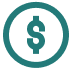 Icon of a dollar coin