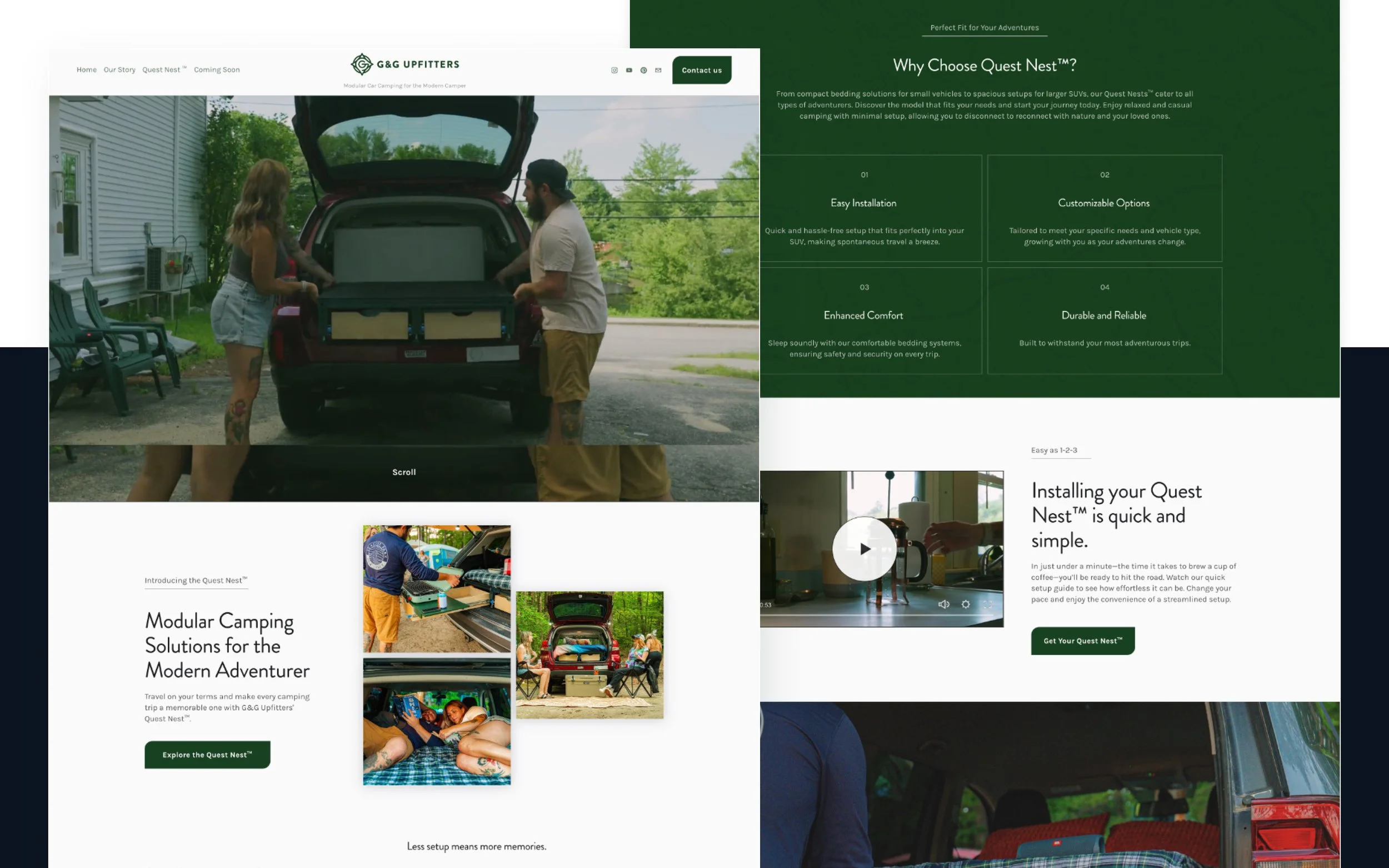 G&G Upfitters website redesign showcasing truck equipment and commercial upfitting services.
